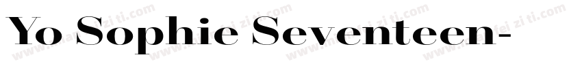 Yo Sophie Seventeen字体转换